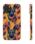 Impressionistic German Shepherds Slim Phone Cases