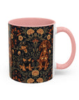 Dapper Dachshund Embroidery Elegance Accent Coffee Mug