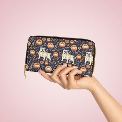 Bulldog Blossom Bonanza Zipper Wallet