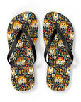 Corgi Rainbow Vine Dream Flip Flops