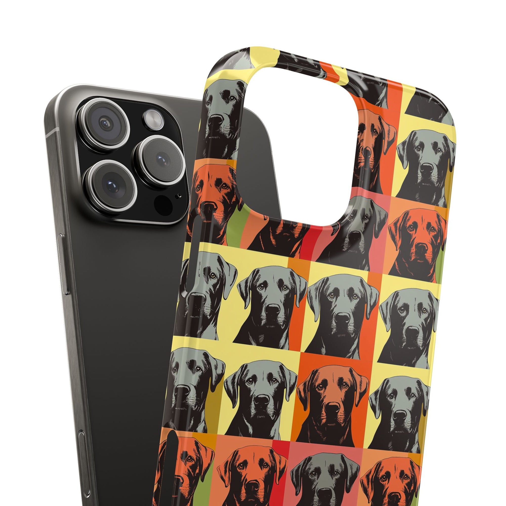 Whimsical Warhol Labrador Slim Phone Cases