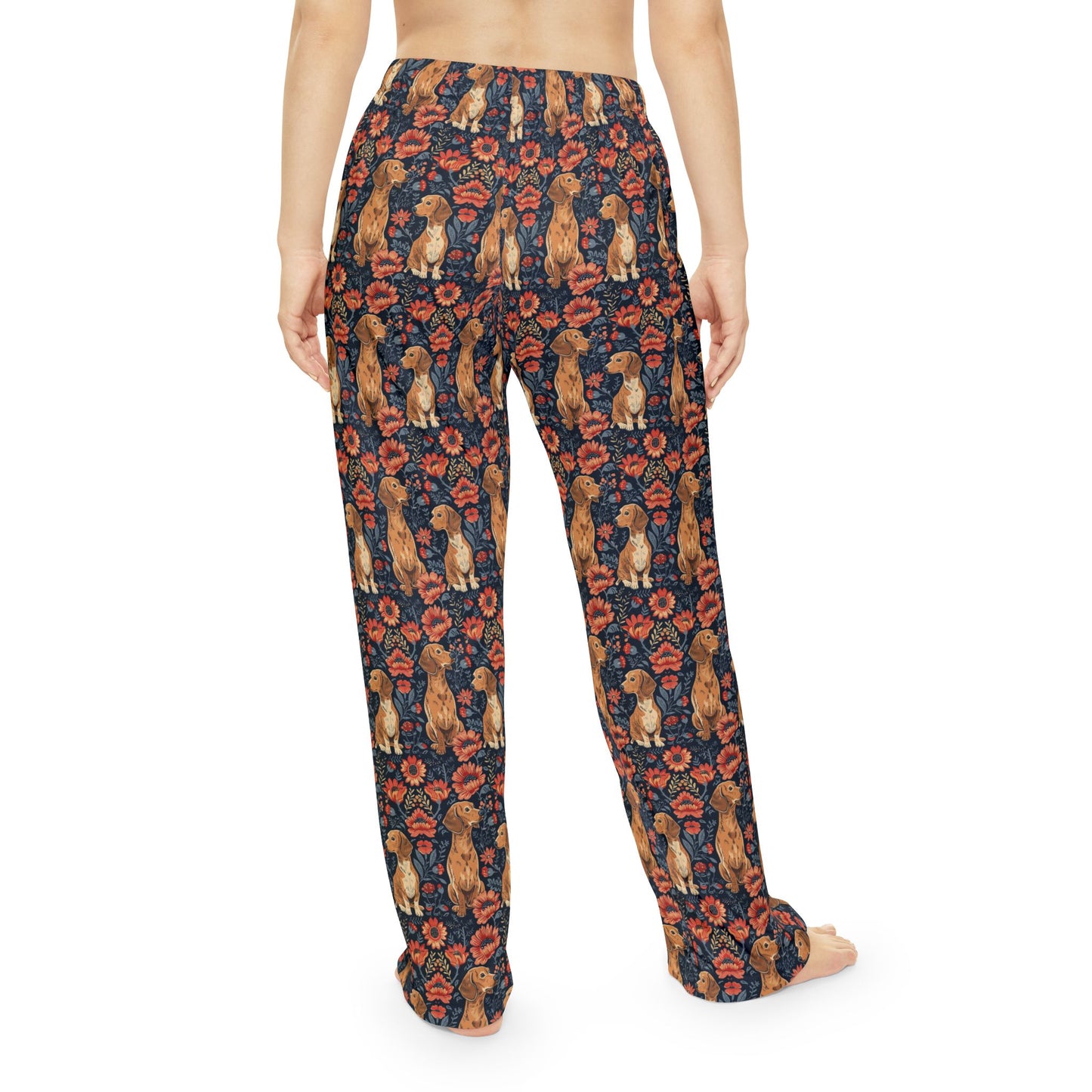 Floral Pawsome Dachsund Delight Women's Pajama Pants