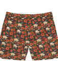 Pug Paradise Playpen Men's Mid-Length Swim Shorts