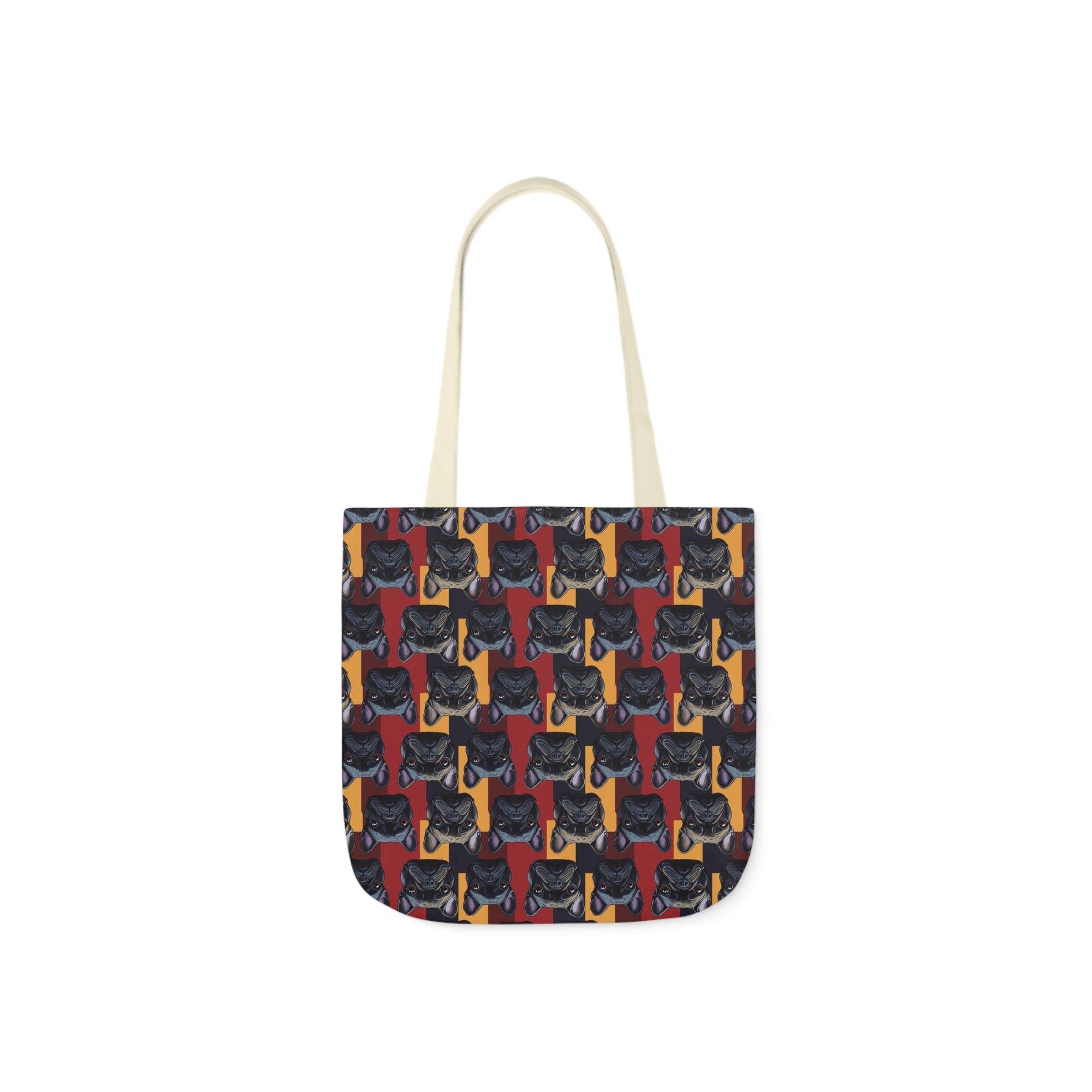 Chic Canine Checkmate - Frenchie Edition Canvas Tote Bag