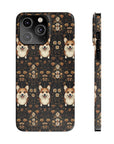 Nighttime Corgi Glow Stride Slim Phone Cases