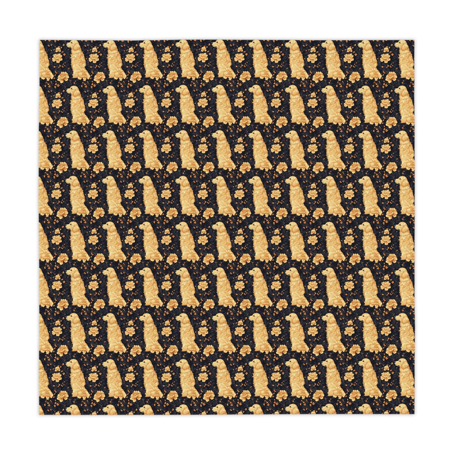 Golden Paws Floral Frenchie Tablecloth