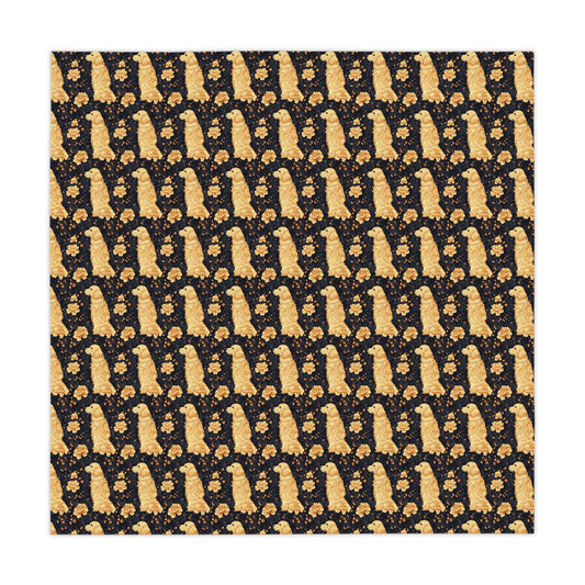 Golden Paws Floral Frenchie Tablecloth