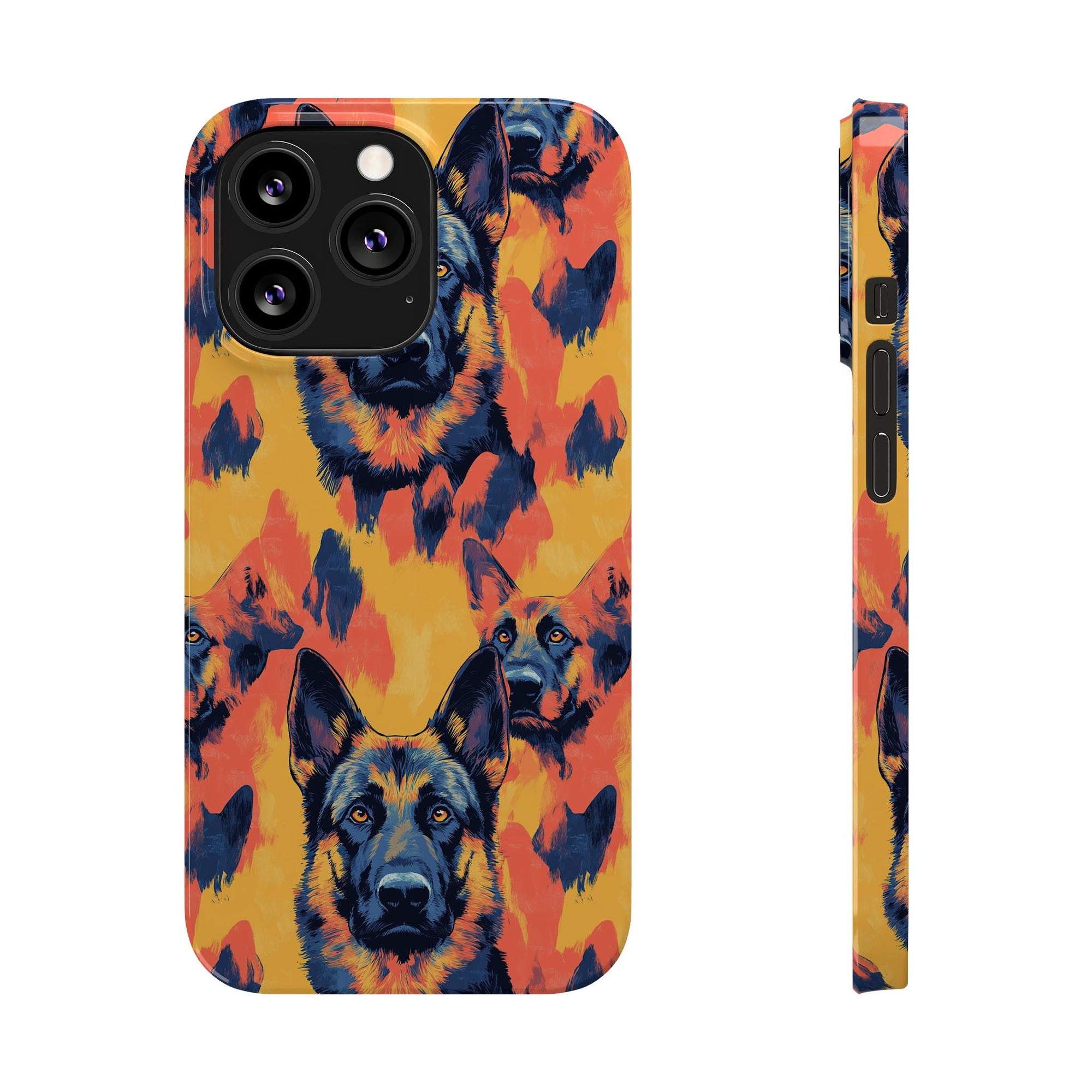 Impressionistic German Shepherds Slim Phone Cases