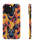 Impressionistic German Shepherds Slim Phone Cases