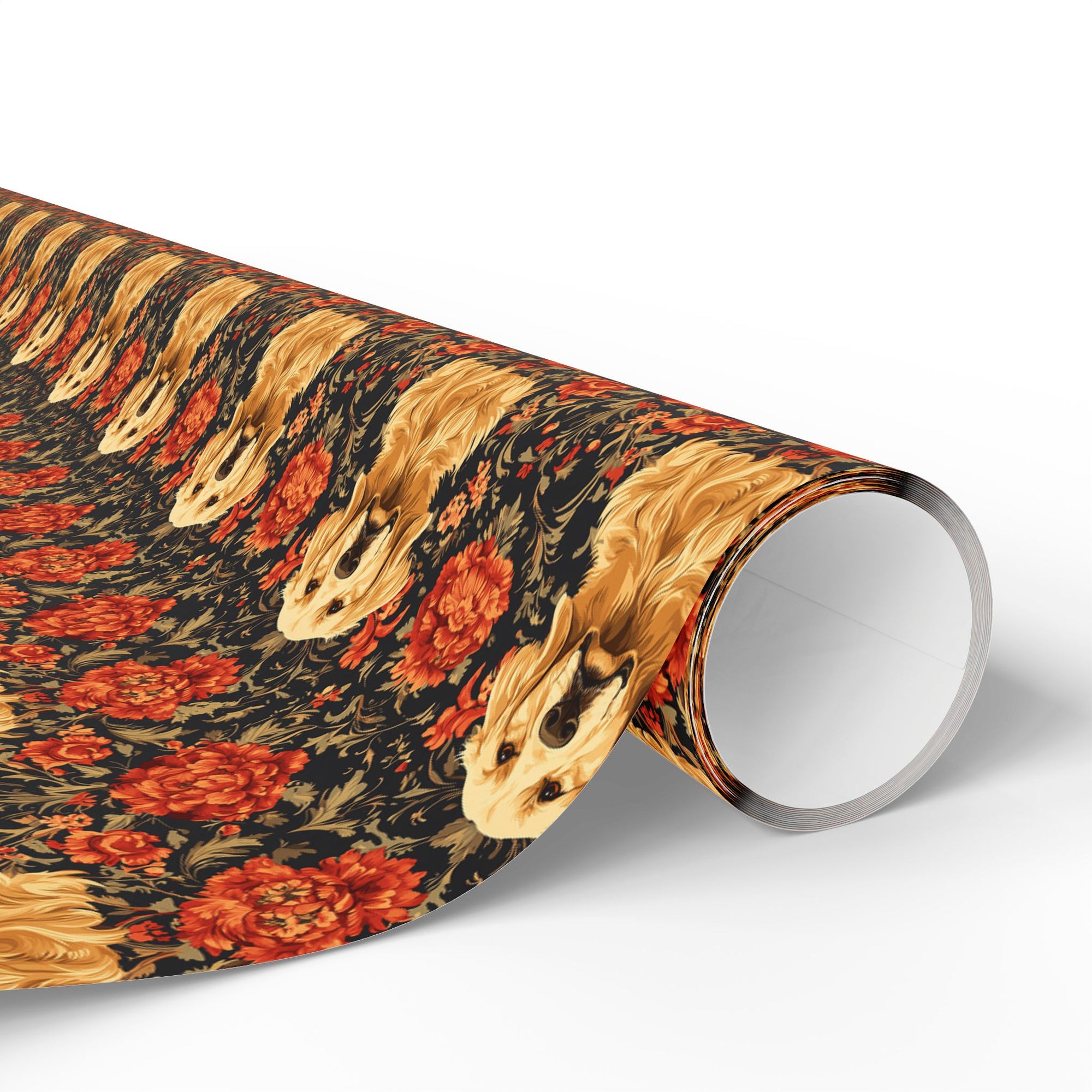 Golden Pawsatronic Tapestry Wrapping Paper