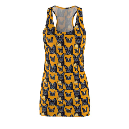 Frenchie Pawsitively Pawsome Peek-a-Boo Perfection Women's Racerback Dress