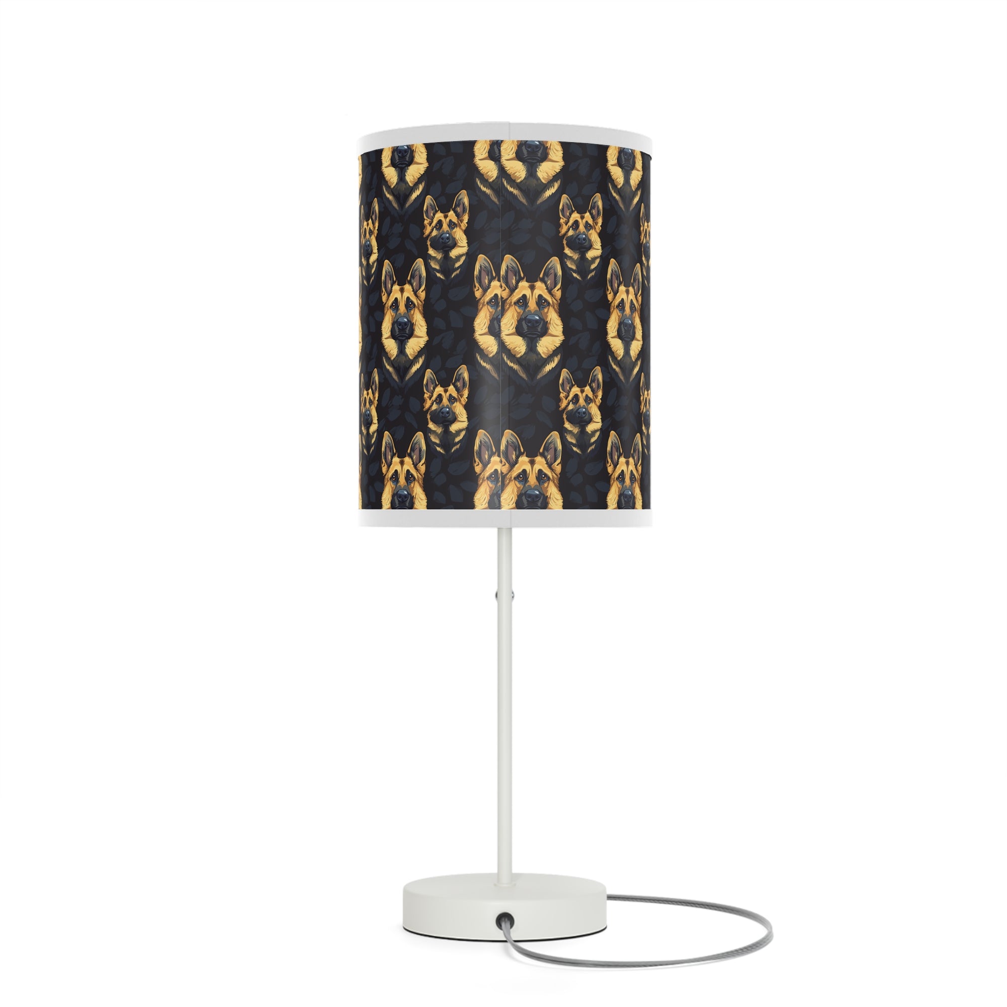 Majestic Hound Couture: German Shepherd LuxeBlend Lamp on a Stand