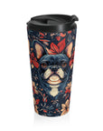 Gothic Rose Bulldog Noir Enchantment Stainless Steel Travel Mug