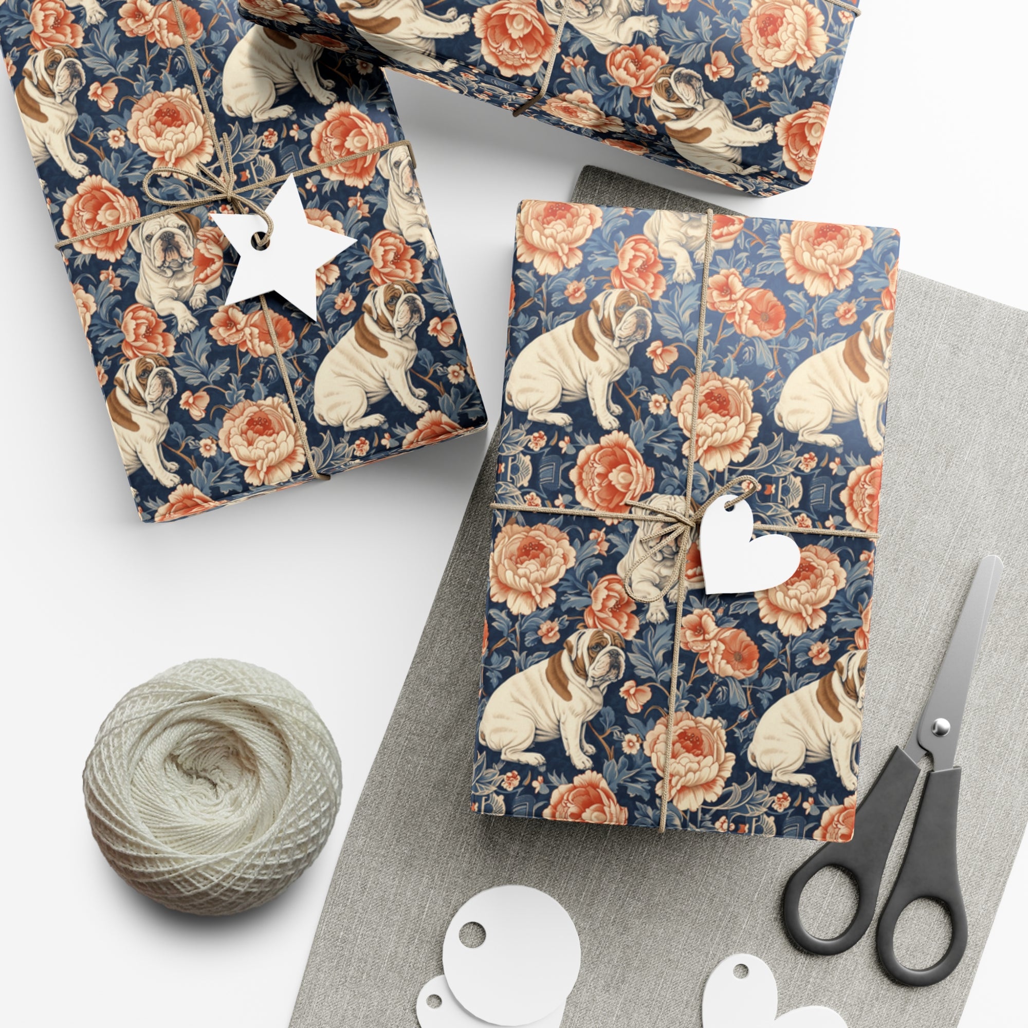 Blooming Bulldog Beauty Gift Wrap Papers