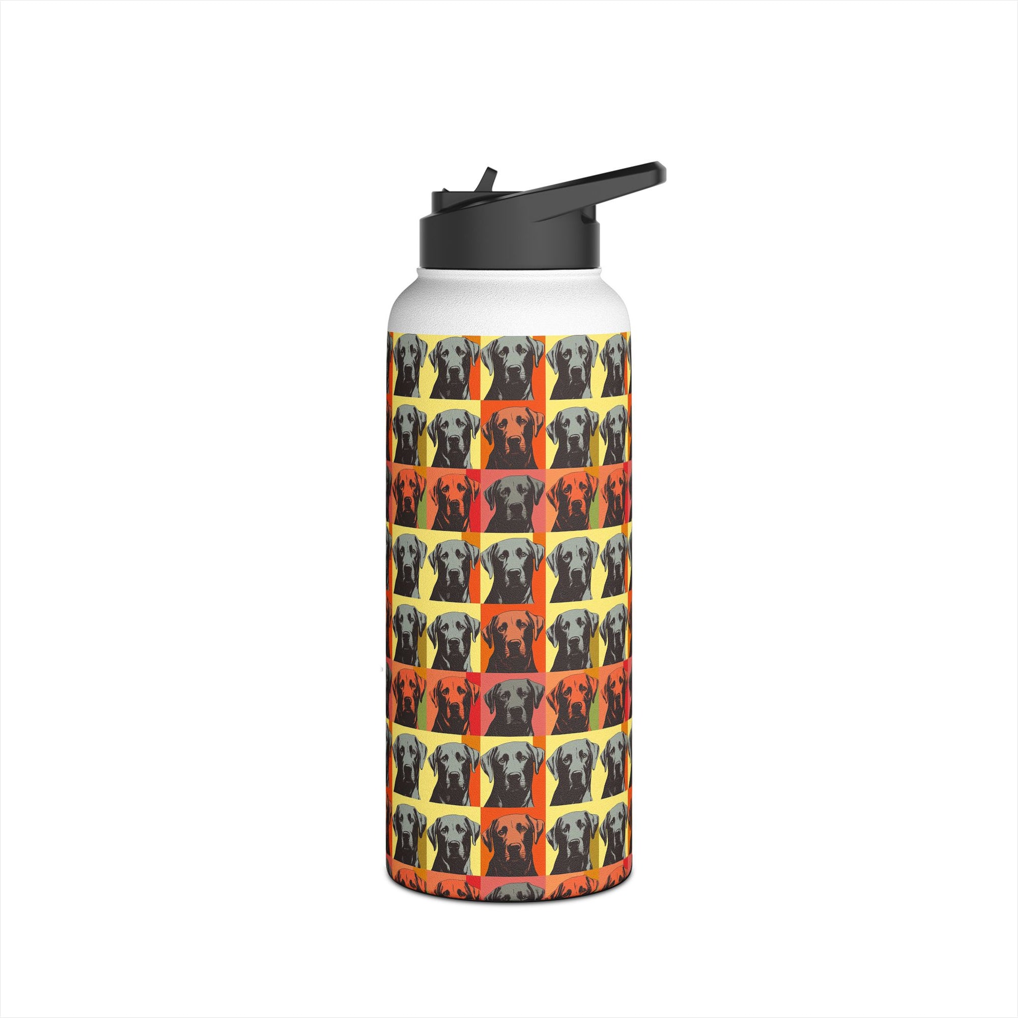 Whimsical Warhol Labrador Stainless Steel Water Bottle