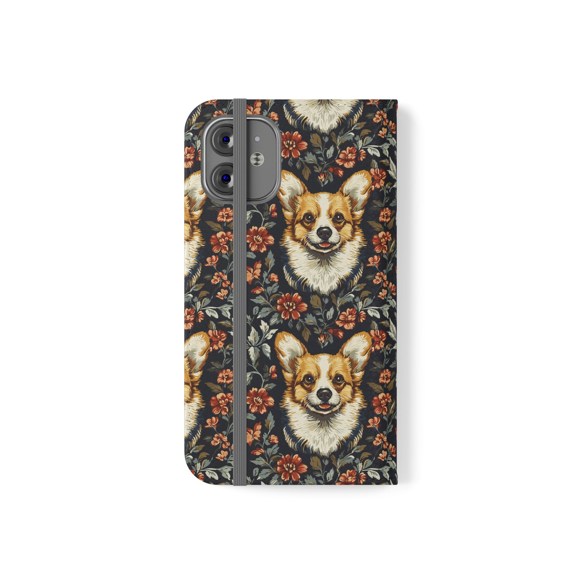 Floofy Corgi Blossom Blast Flip Cases