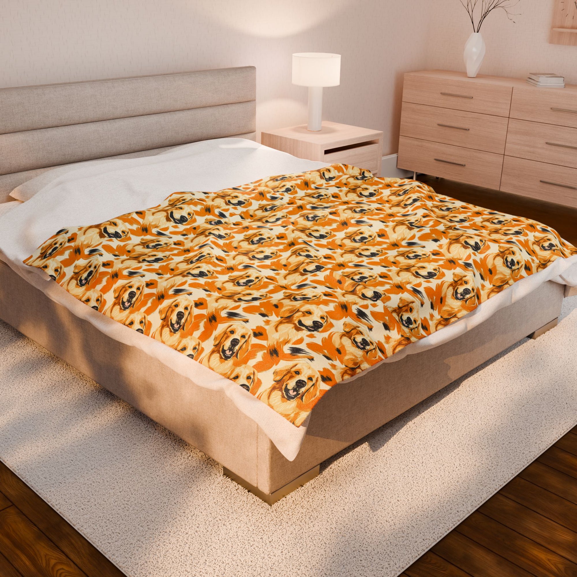 Golden Glitz &#39;n Glamour Woofwear Velveteen Plush Blanket