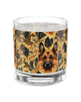 Autumnal German Shepherd Glamour Rocks Glass