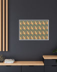 Blooming Goldie Glam Matte Canvas, Framed