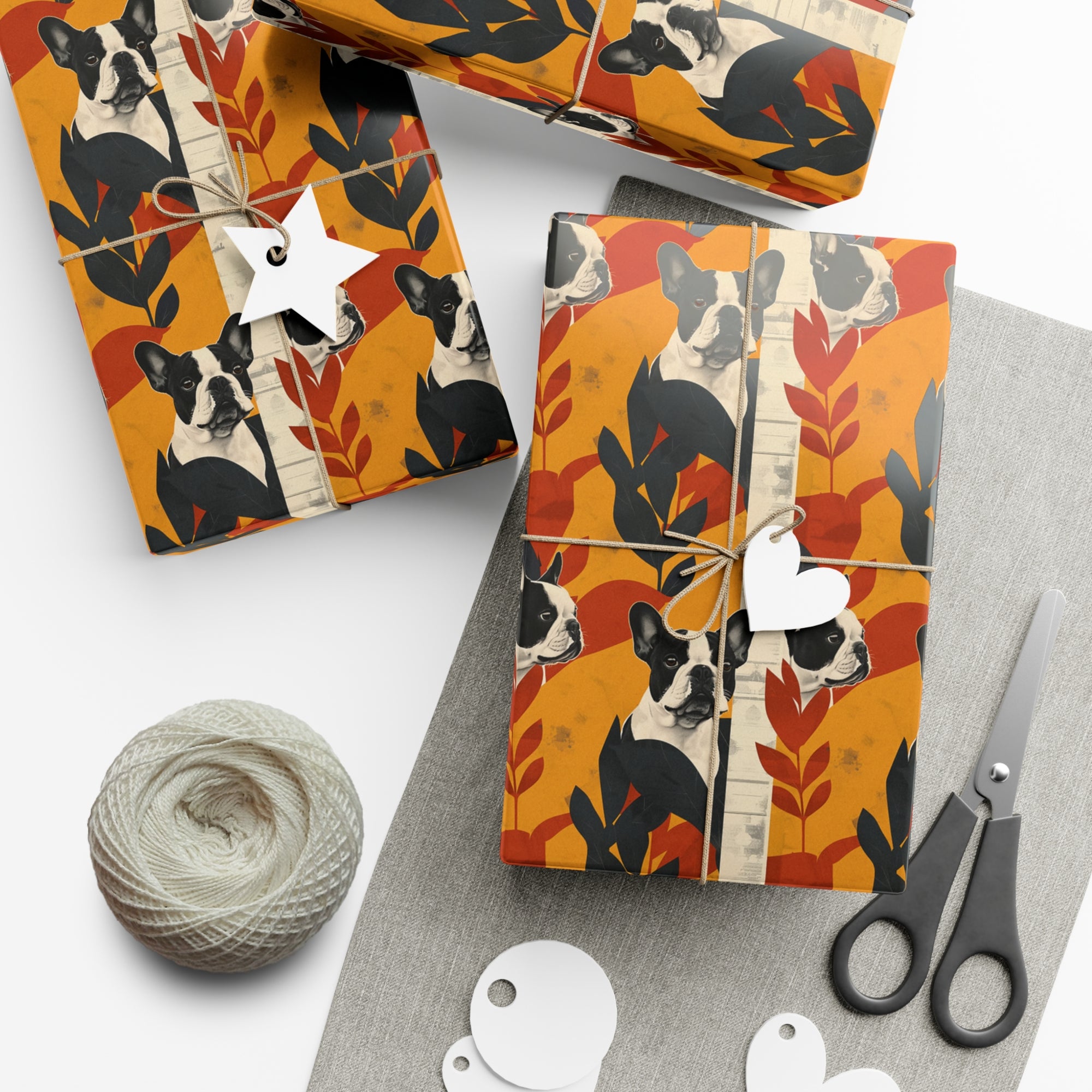 Chic Frenchie Charm Gift Wrap Papers