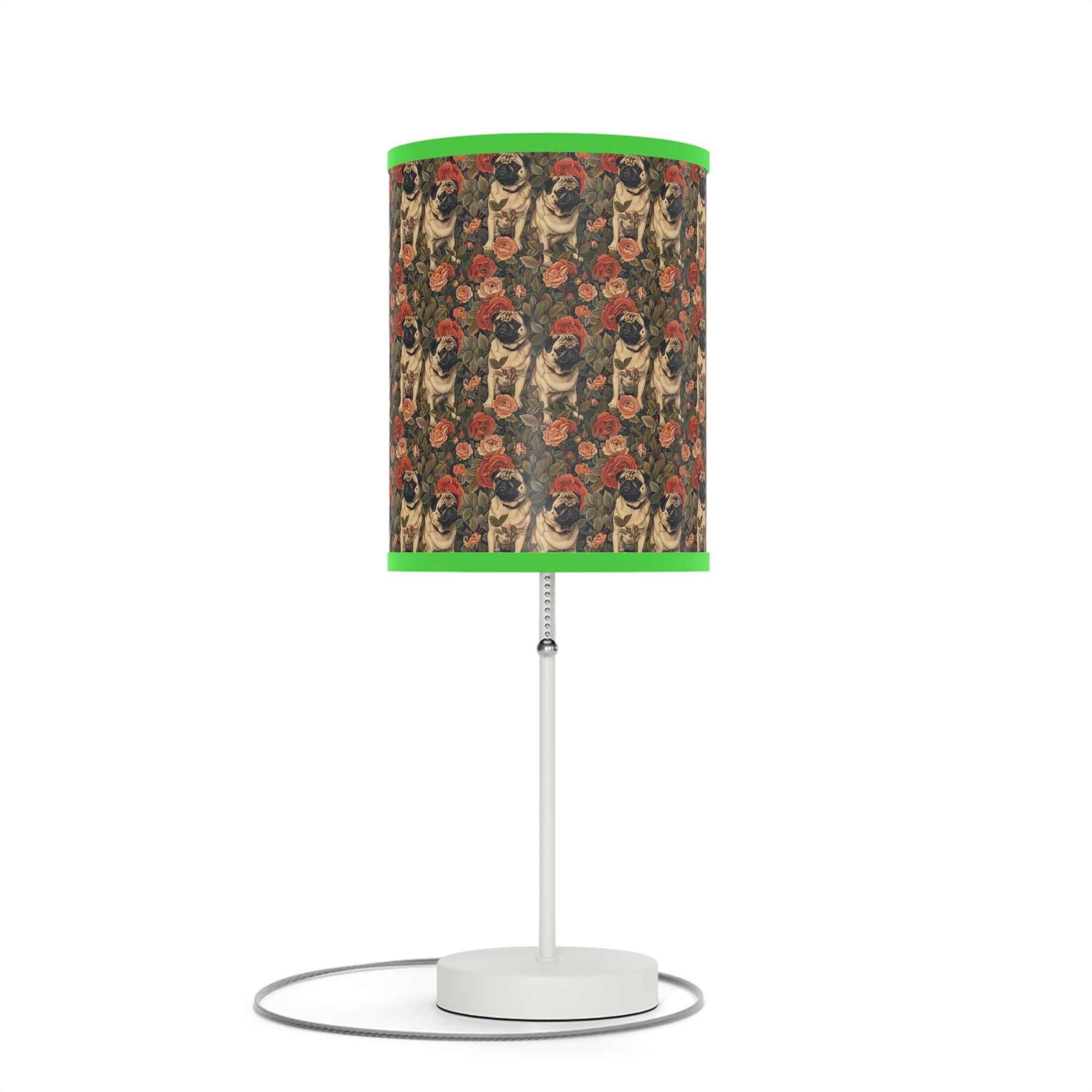 Blooming Pug Paradise Lamp on a Stand