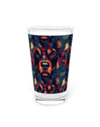 Rustic Rottie Charm Pint Glass