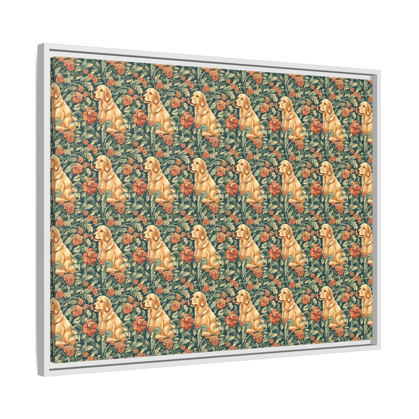 Blooming Goldie Glam Matte Canvas, Framed