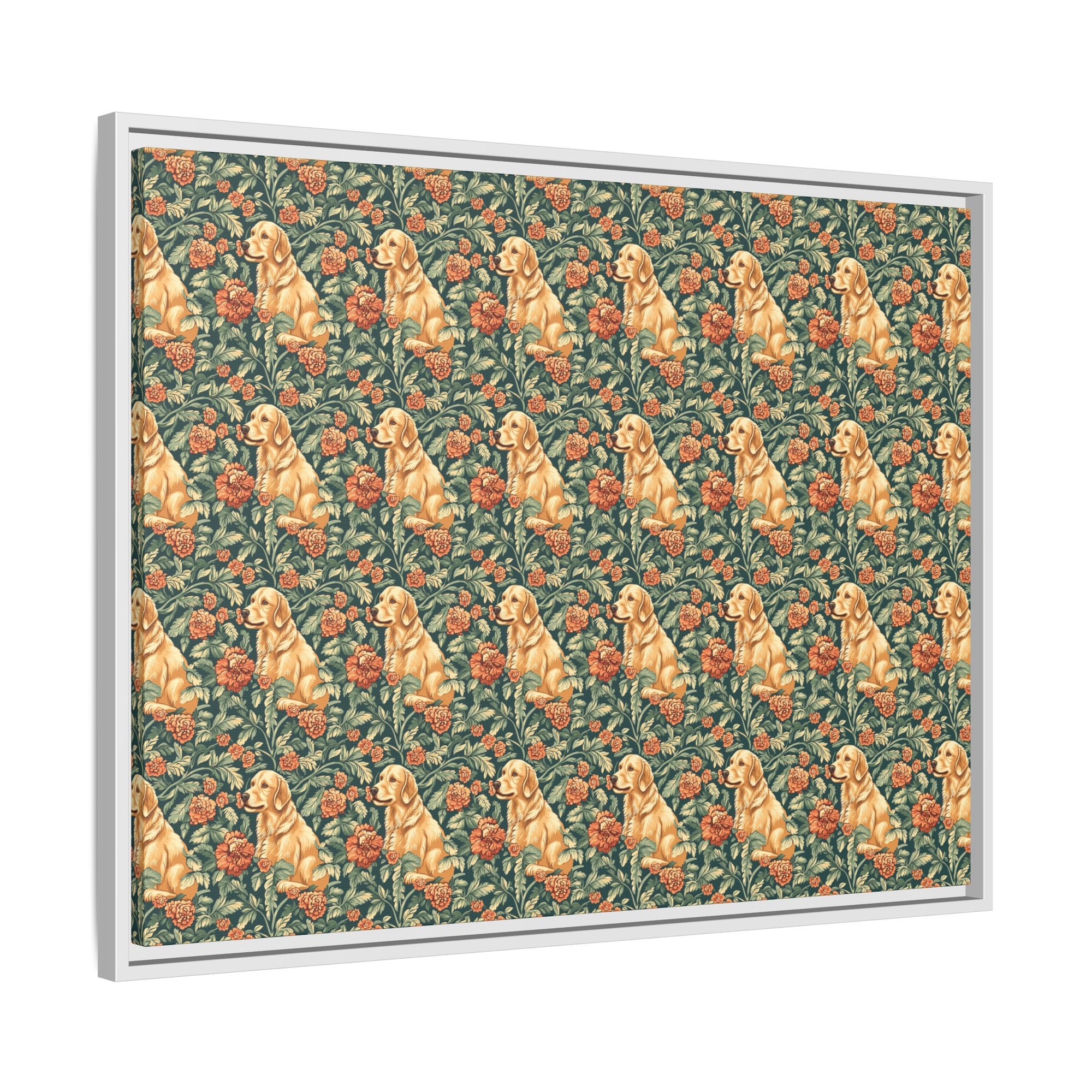 Blooming Goldie Glam Matte Canvas, Framed