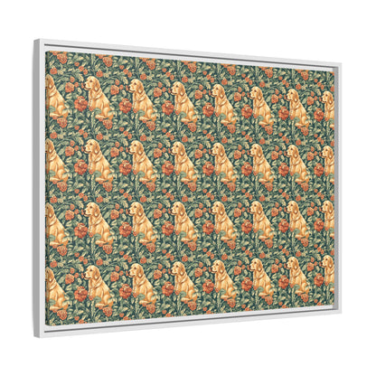 Blooming Goldie Glam Matte Canvas, Framed