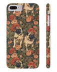 Blooming Pug Paradise Slim Phone Cases