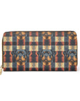 Pawsome Rottweiler Royalty Plaid Zipper Wallet