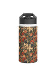 Blooming Pug Paradise Stainless Steel Water Bottle