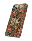 Blooming Pug Paradise Slim Phone Cases