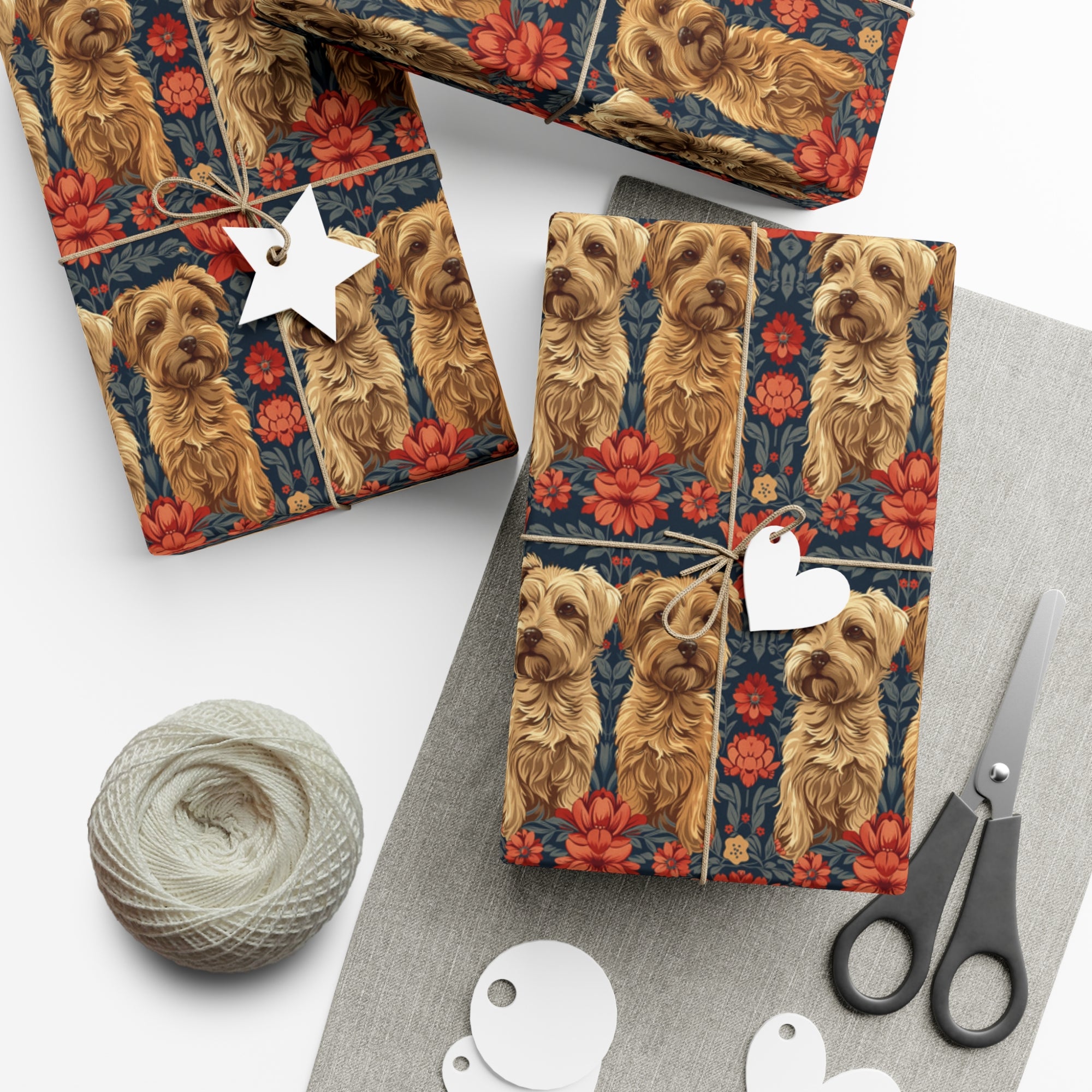 Yorkie Charm Twins Gift Wrap Papers