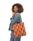 Golden Glamour Paws Canvas Tote Bag