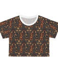 Dapper Dachshund Embroidery Elegance Crop Tee