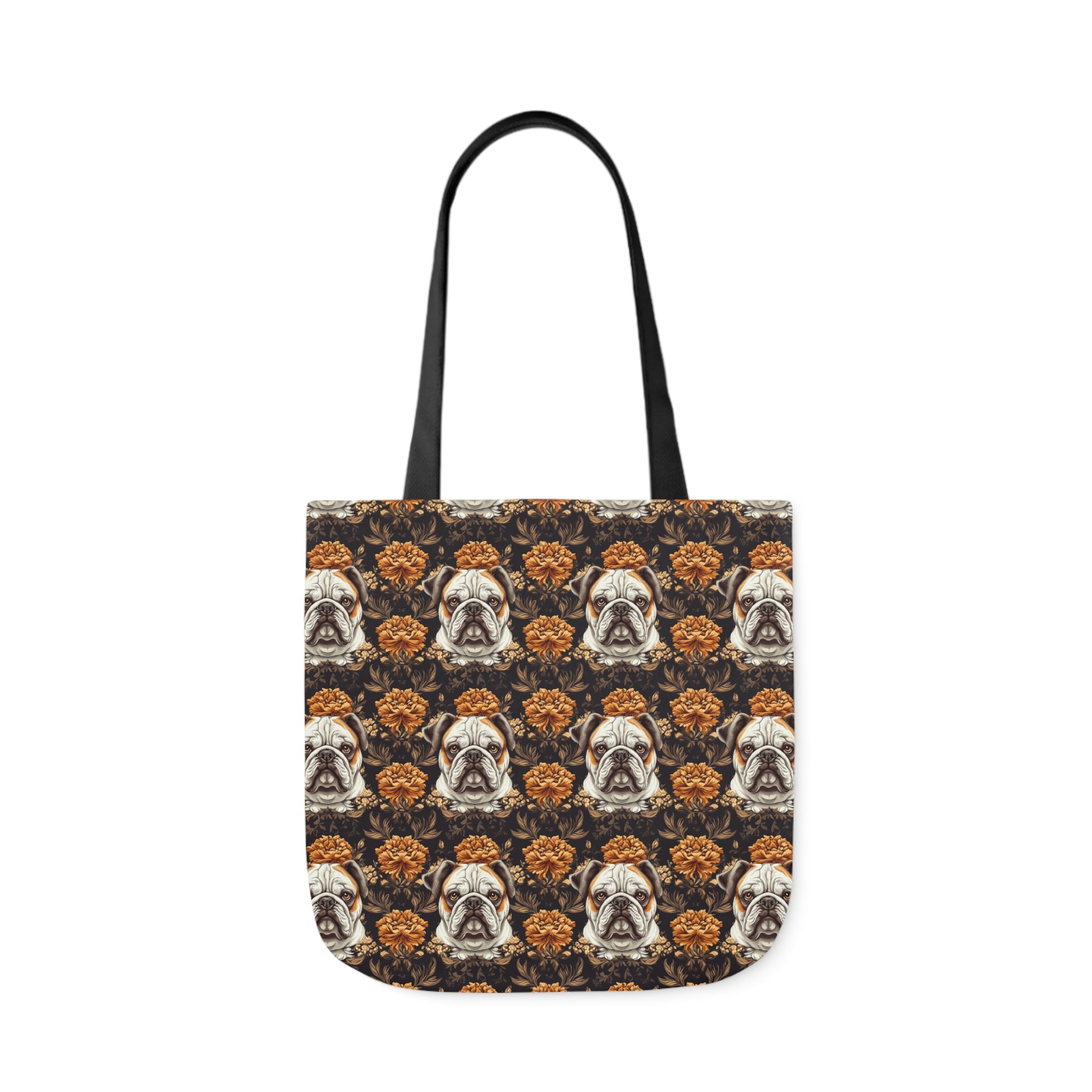 Bloomingly Bulldogistic Bouquet Canvas Tote Bag