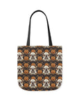 Bloomingly Bulldogistic Bouquet Canvas Tote Bag