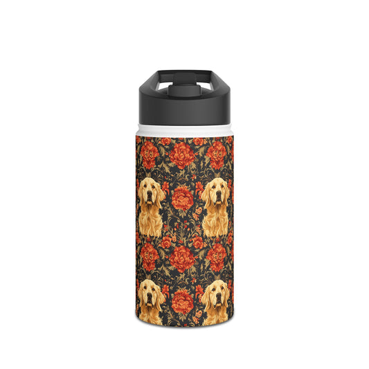 Golden Pawsatronic Tapestry Stainless Steel Water Bottle