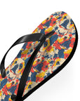 Bloom Pup Frenchietastic Splatter Flip Flops