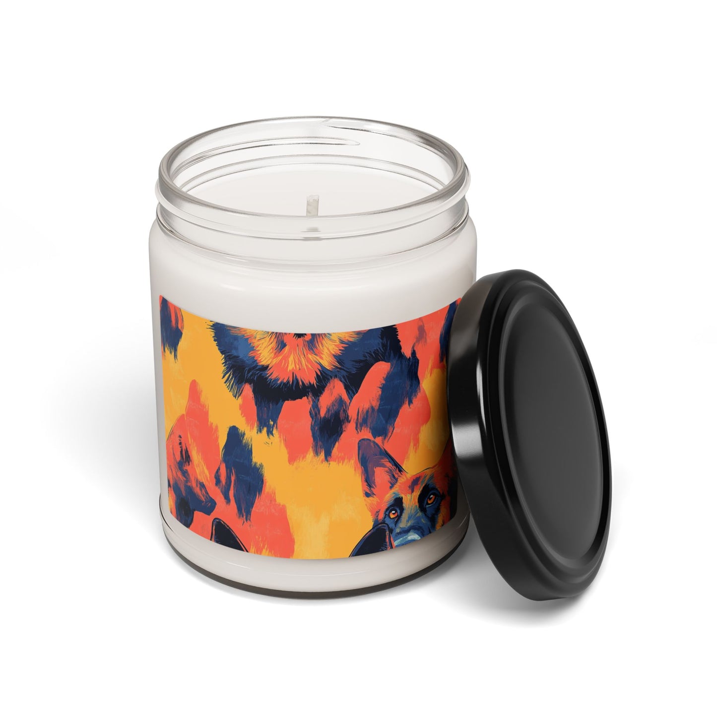 Impressionistic German Shepherds Scented Soy Candle