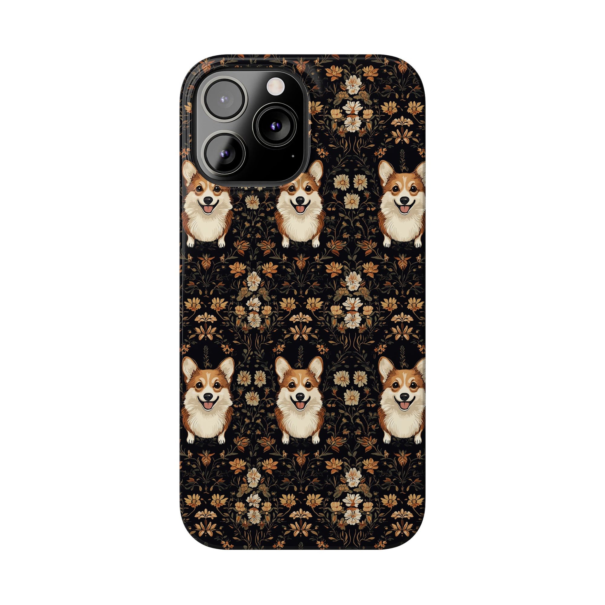 Nighttime Corgi Glow Stride Slim Phone Cases