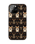 Nighttime Corgi Glow Stride Slim Phone Cases