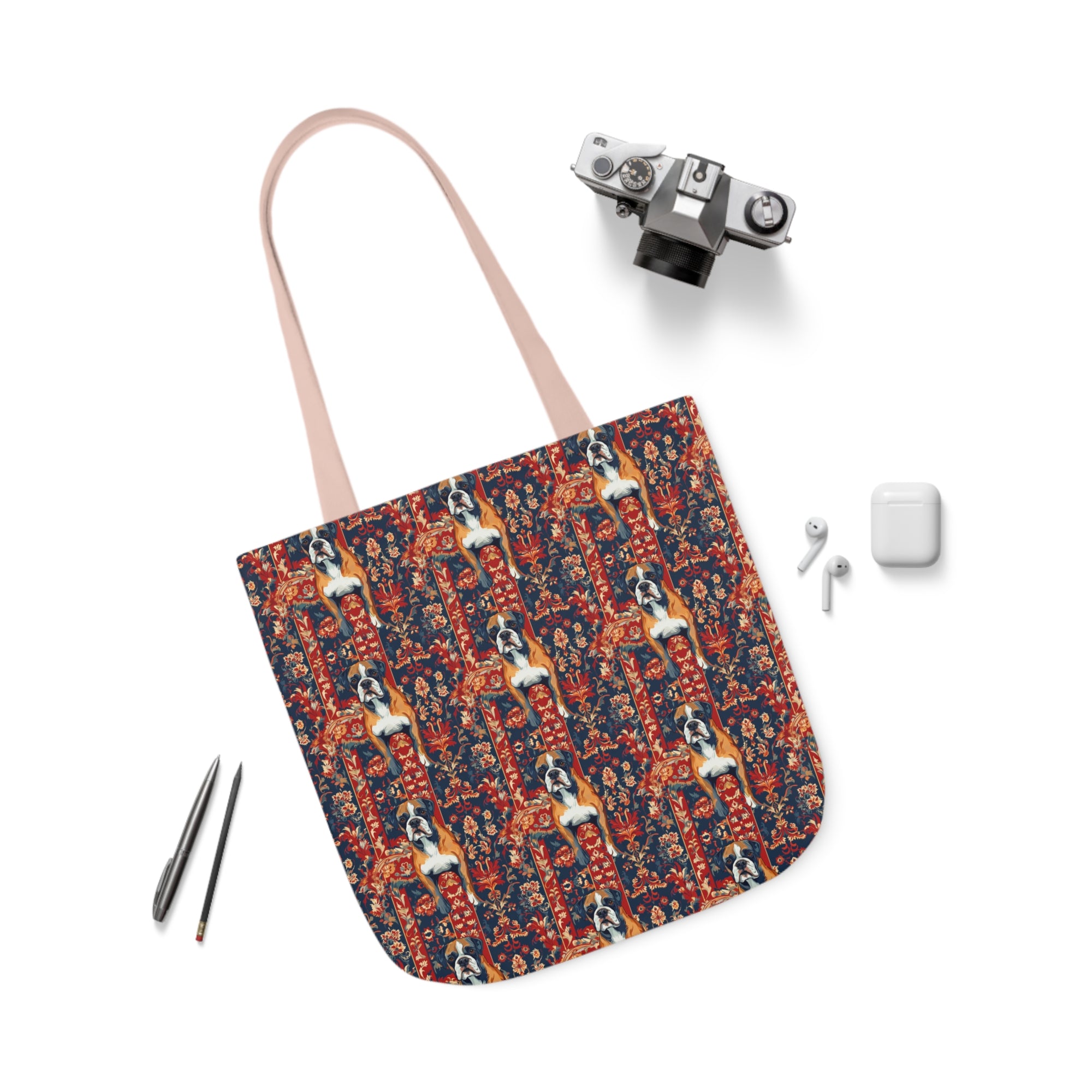 Boxer Blossom Tapestry Delight Canvas Tote Bag