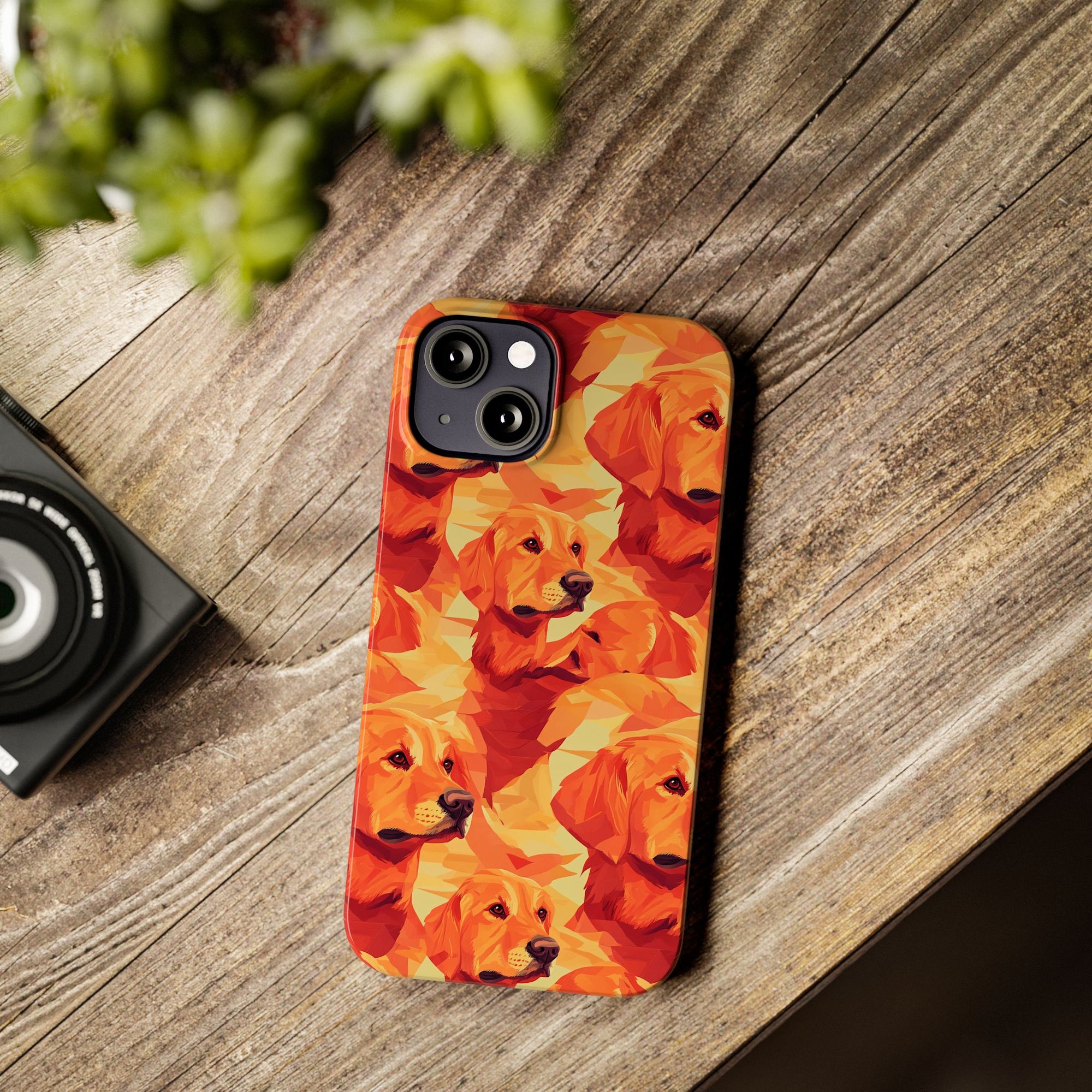 Golden Glamour Paws Slim Phone Cases