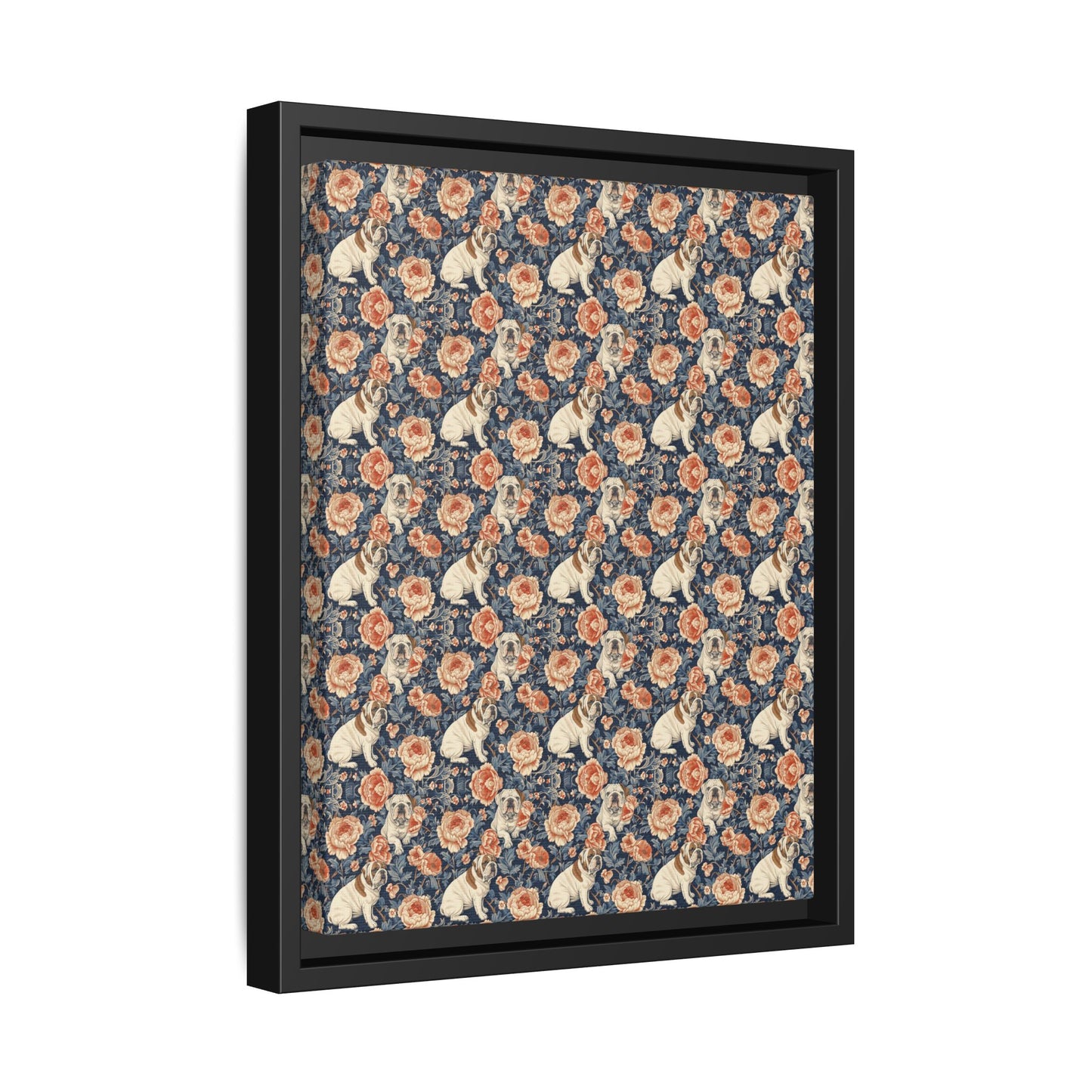 Blooming Bulldog Beauty Matte Canvas, Framed