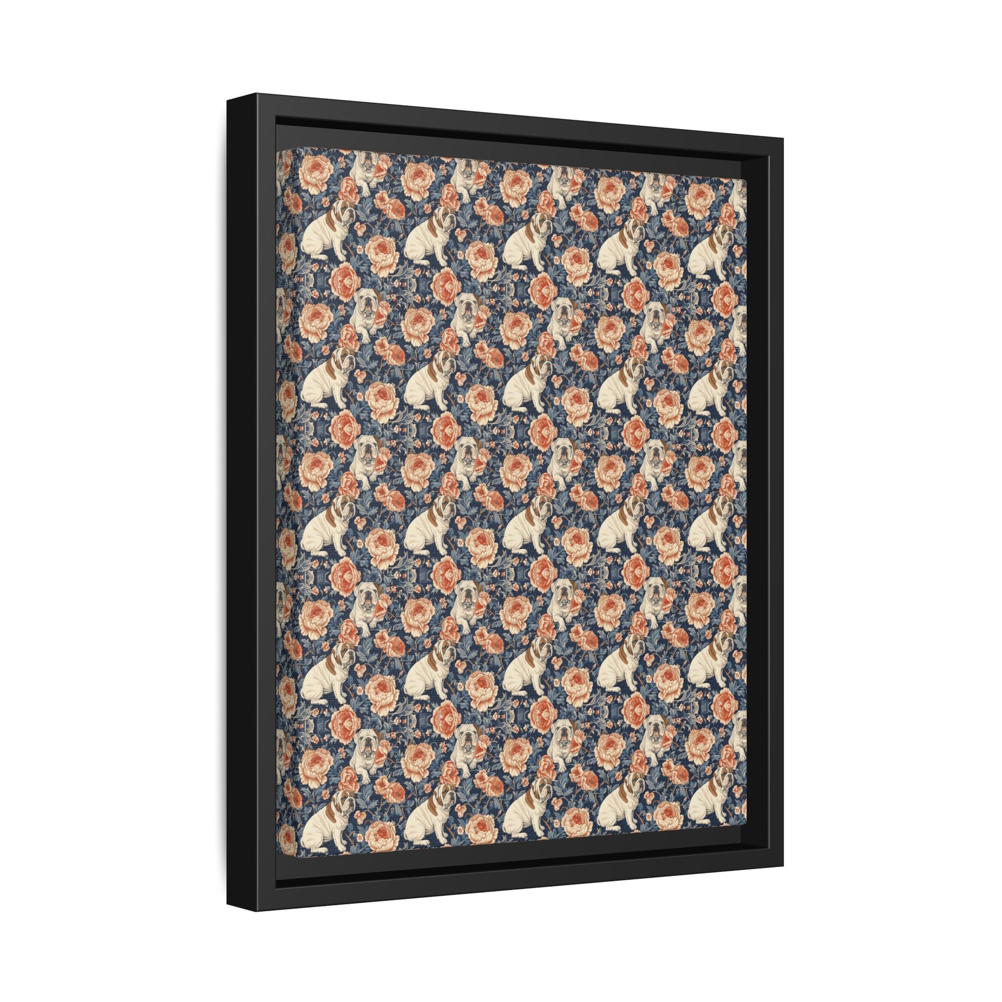 Blooming Bulldog Beauty Matte Canvas, Framed