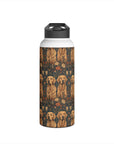 Fanciful Golden Paradise Blossom Stainless Steel Water Bottle