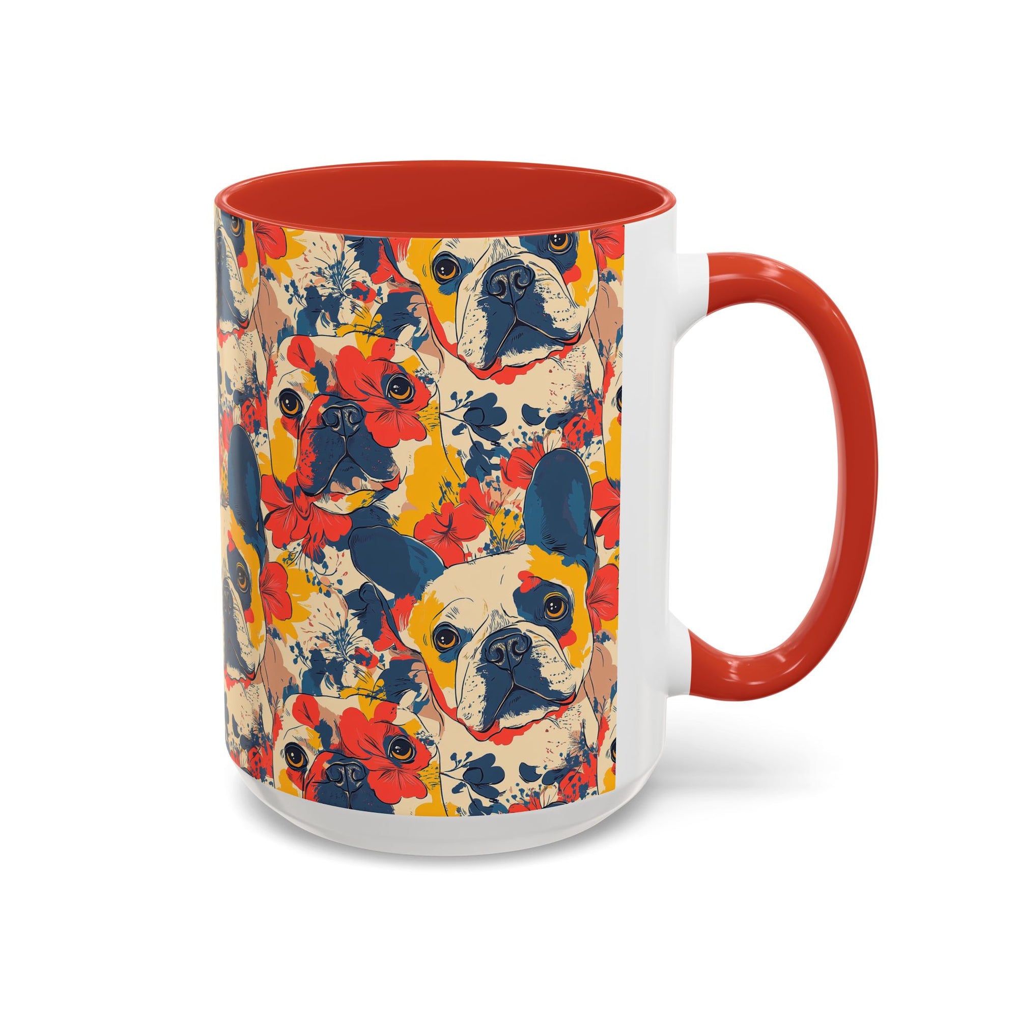 Bloom Pup Frenchietastic Splatter Accent Coffee Mug