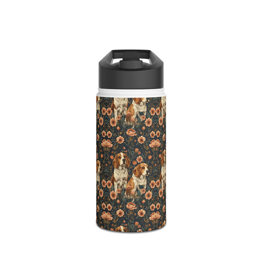 Beagle Blossom Bonanza Stainless Steel Water Bottle